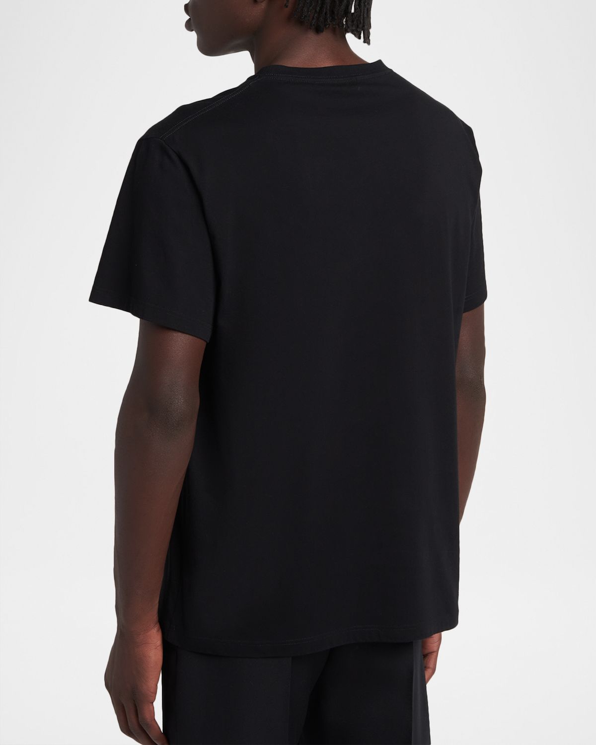 McQueen Men 's Floral-Embroidered Logo T-Shirt