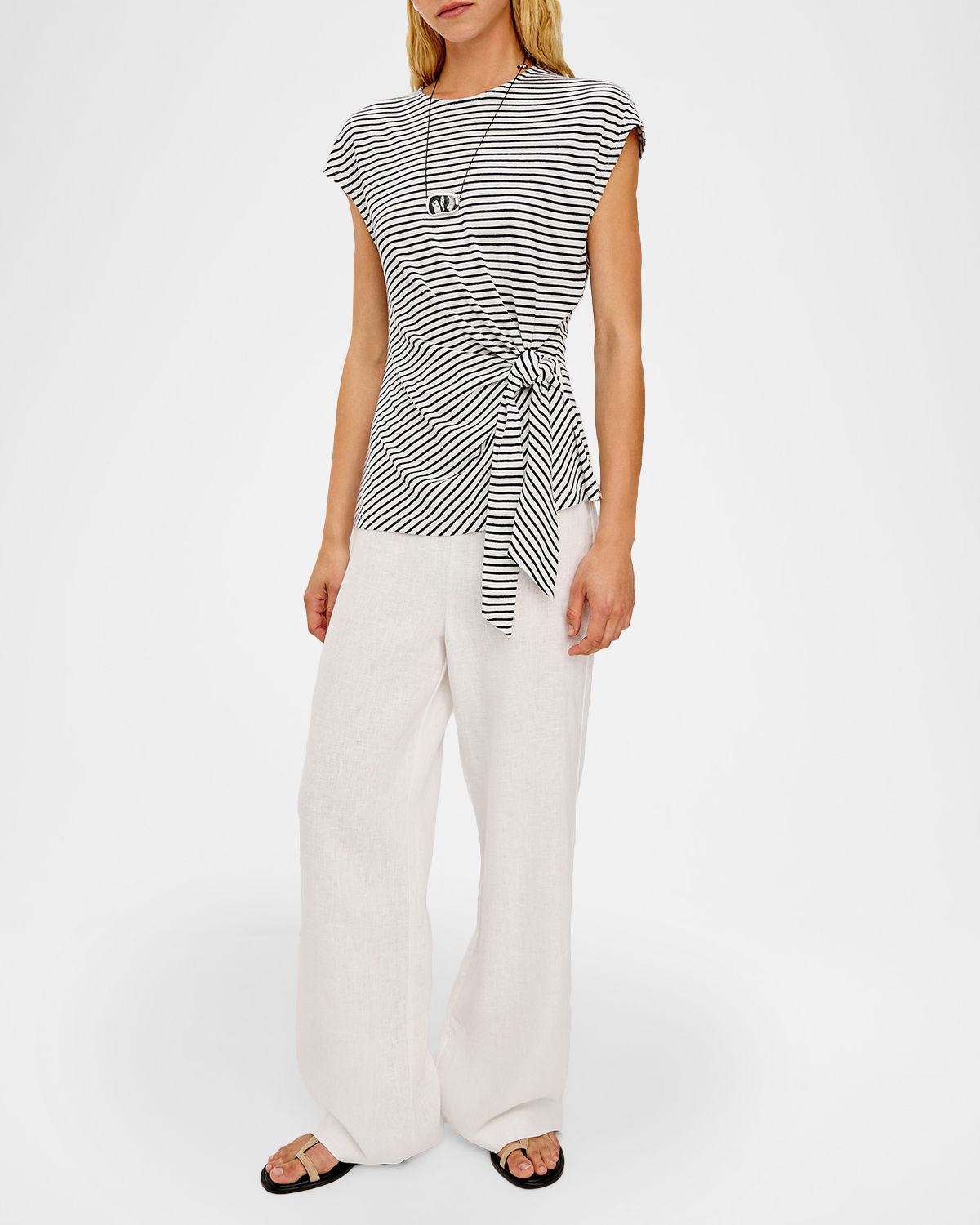 Rails Gabbie Striped Cotton Short-Sleeve Top