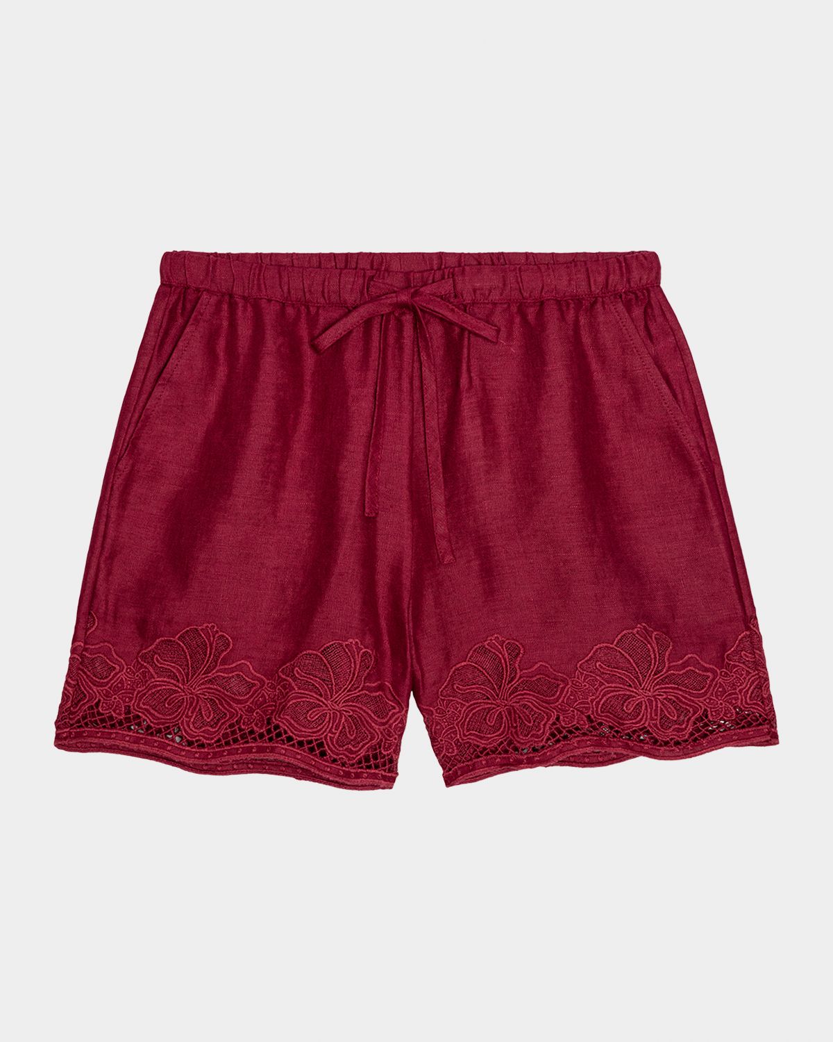 Rails Jenner Embroidered Linen Shorts