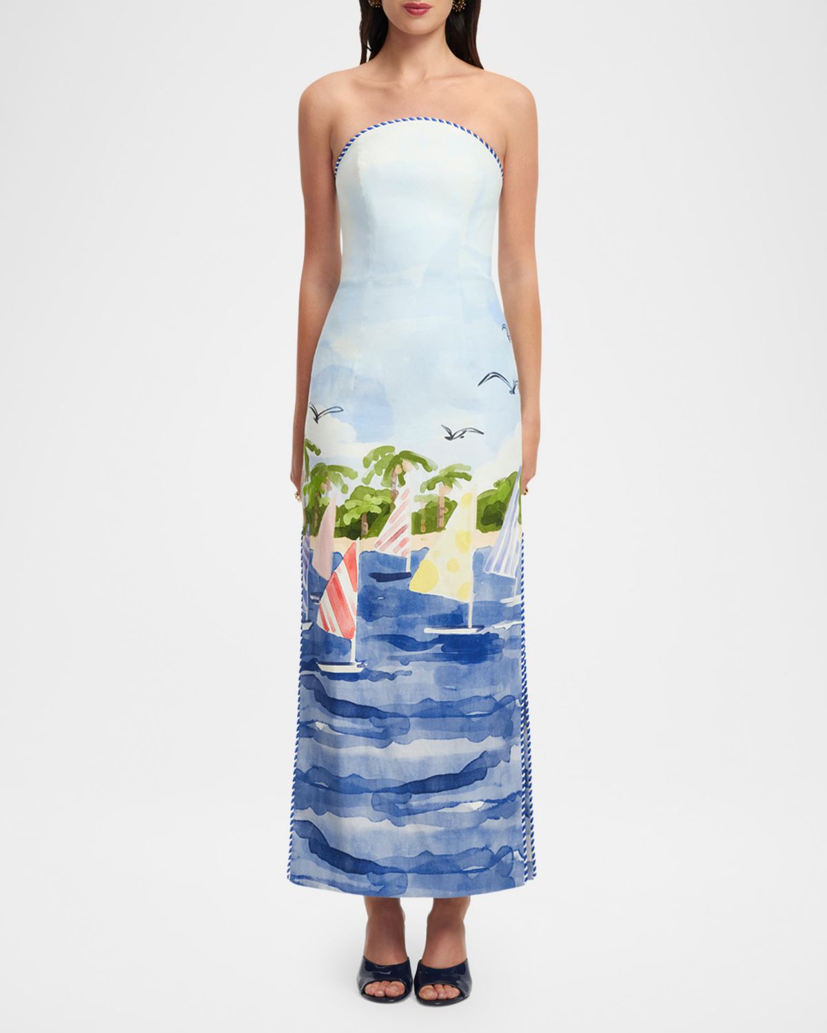 LEO LIN Ava Strapless Bustier Maxi Dress