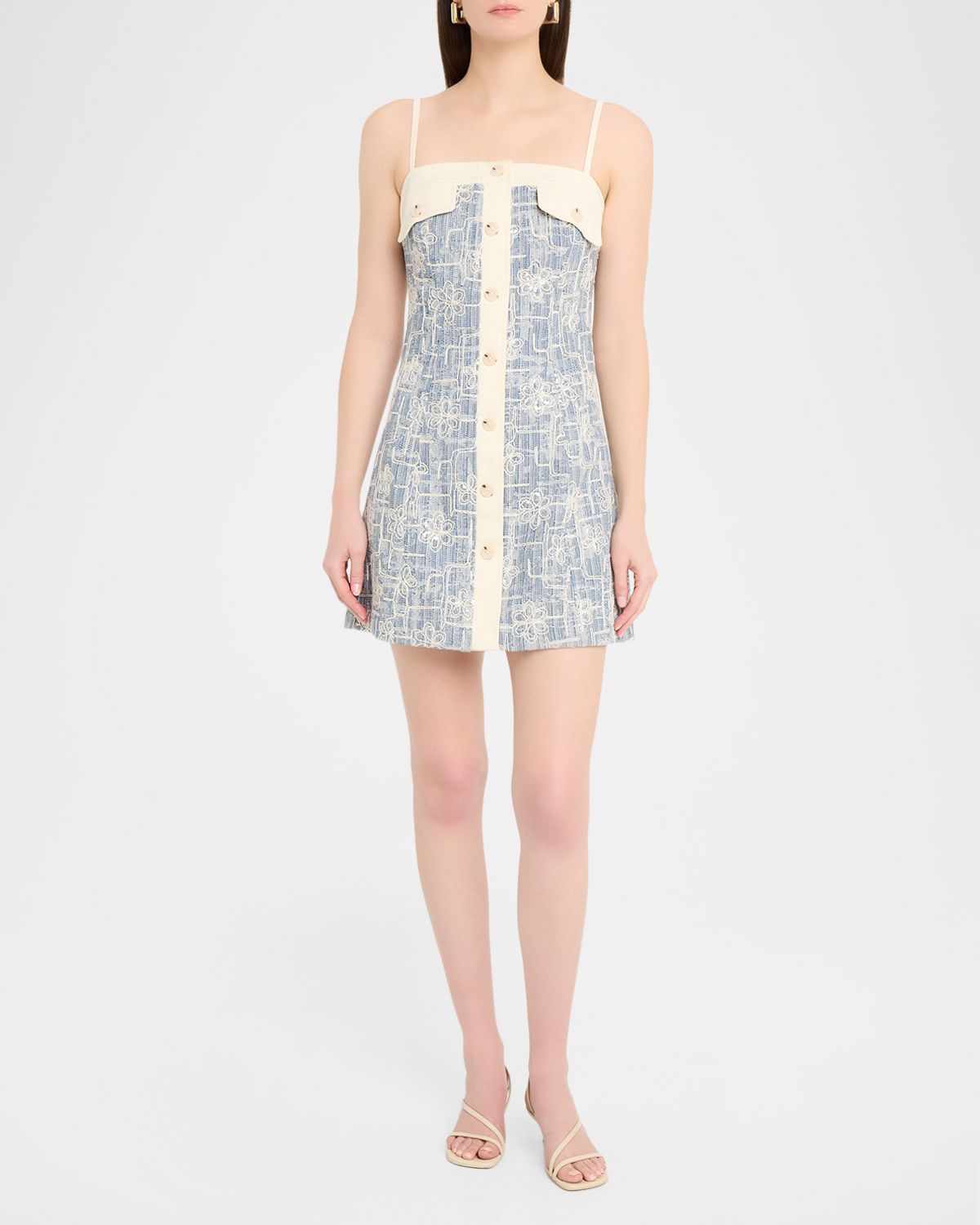 Ramy Brook Luise Floral Embroidered Mini Dress
