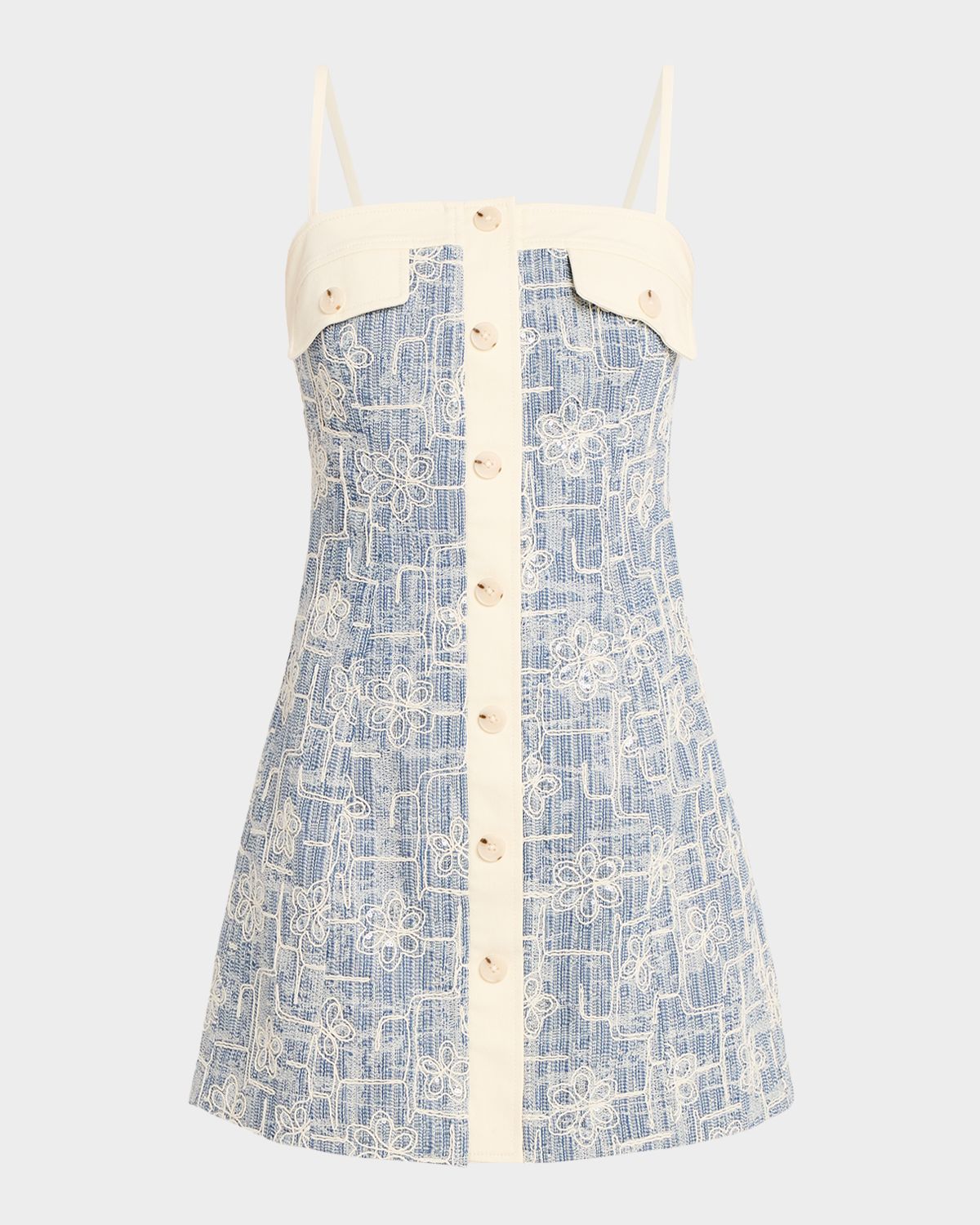 Ramy Brook Luise Floral Embroidered Mini Dress