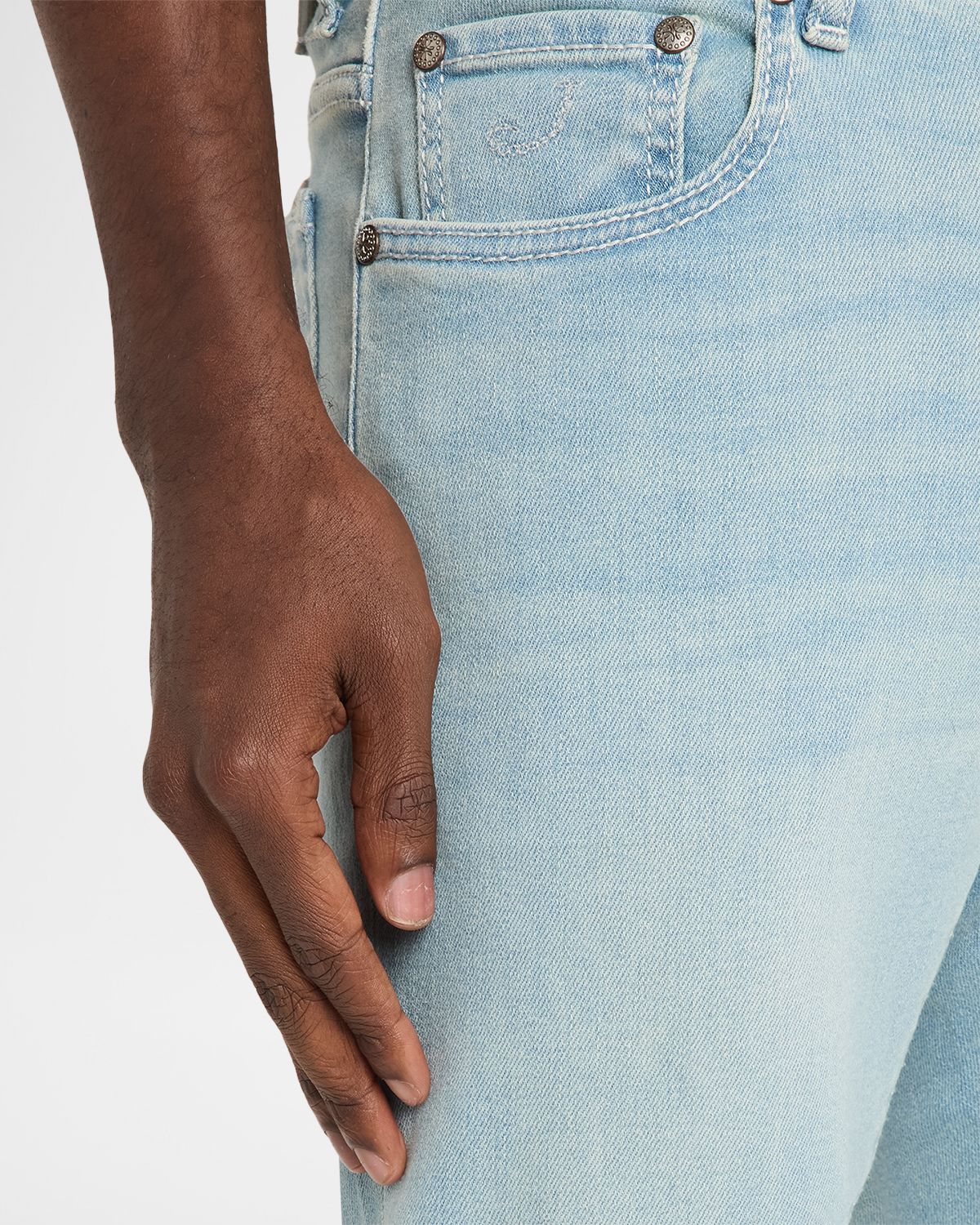 Jacob Cohen Men 's Slim Light-Wash Denim Jeans | Thumbnail 5 Jacob Cohen Men 's Slim Light-Wash Denim Jeans | Thumbnail 5