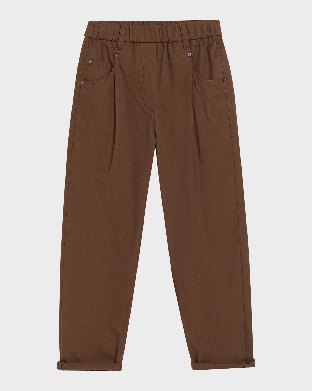 Brunello Cucinelli Slim-Leg Ankle Pull-On Pants | Thumbnail 6