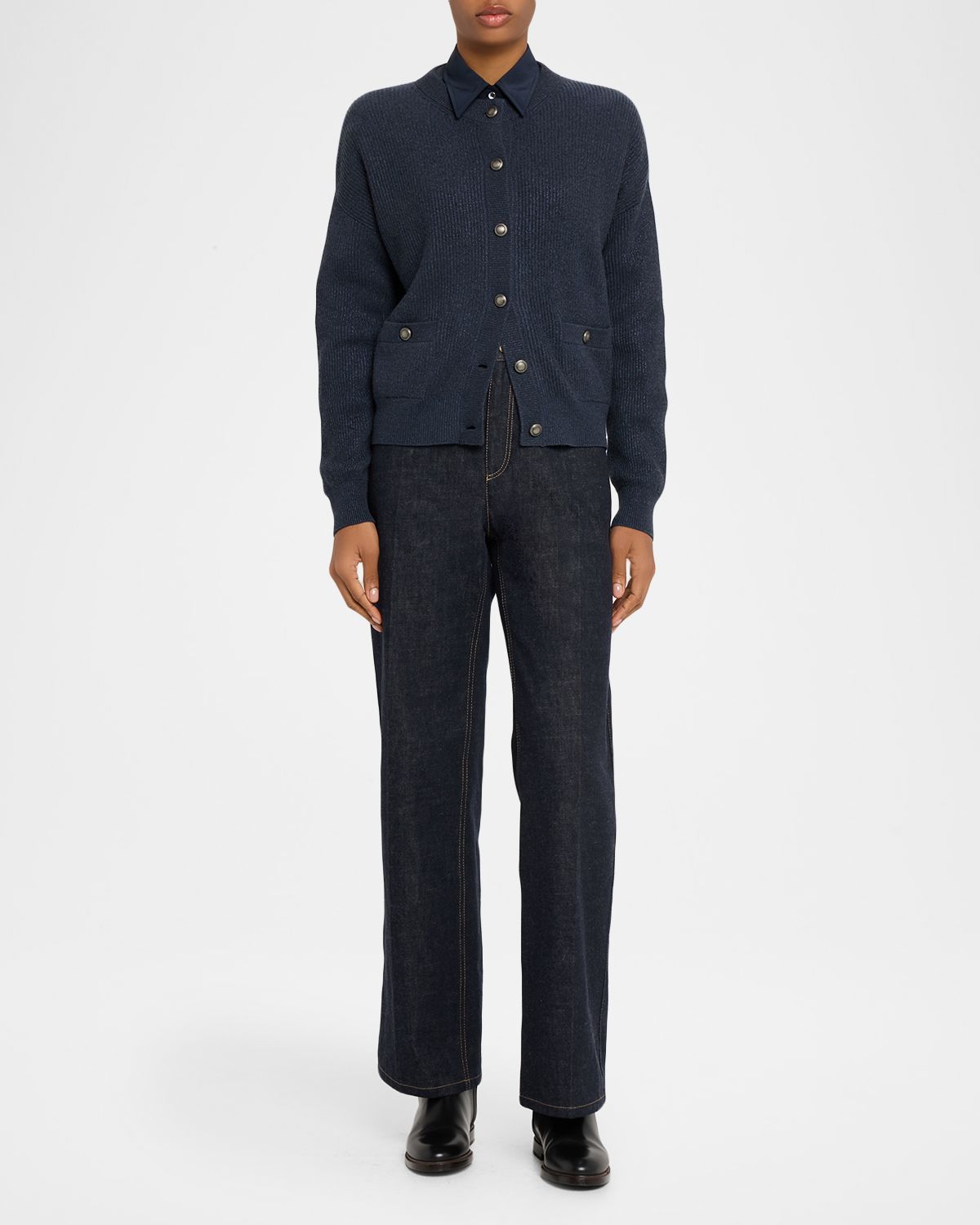 Brunello Cucinelli Chiffon Raglan Sleeve Button-Down Shirt | Thumbnail 5 Brunello Cucinelli Chiffon Raglan Sleeve Button-Down Shirt | Thumbnail 5