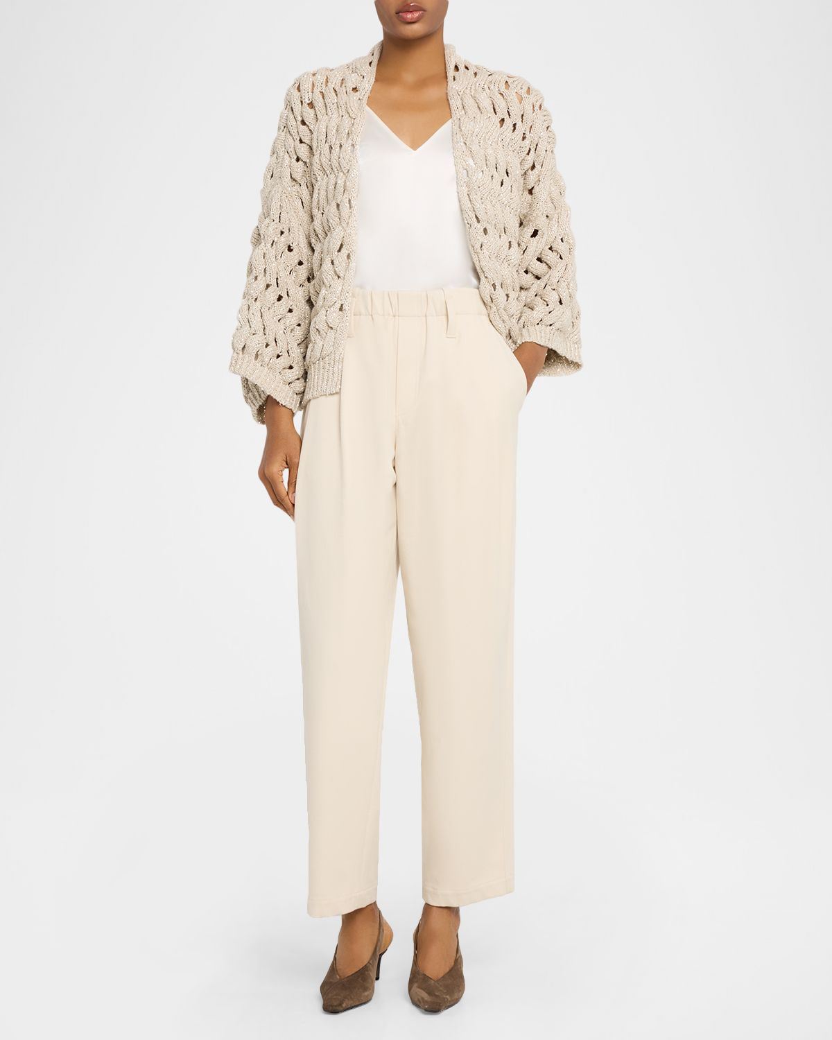 Brunello Cucinelli Paillette Open-Knit Cardigan | Thumbnail 5 Brunello Cucinelli Paillette Open-Knit Cardigan | Thumbnail 5