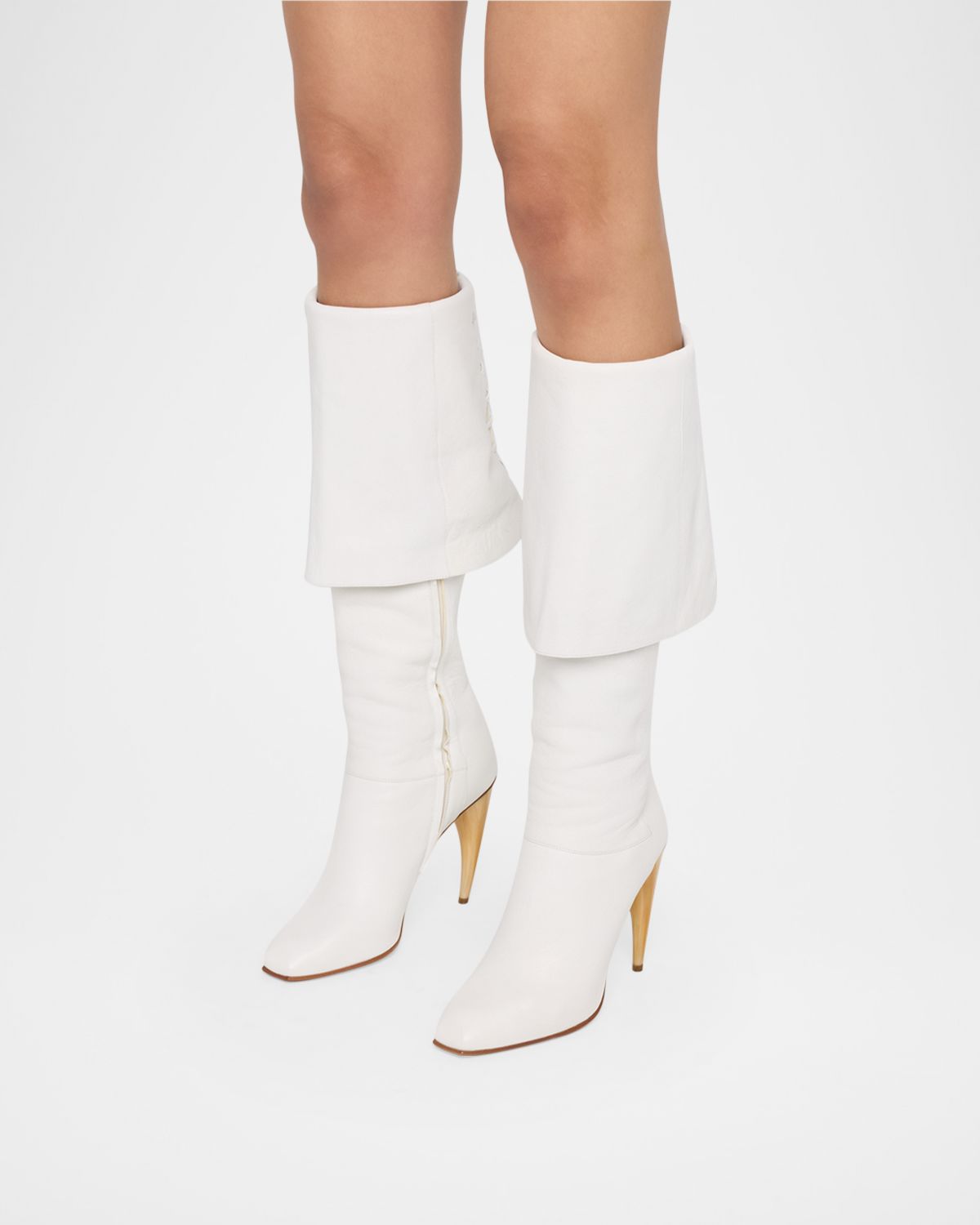 McQueen 105mm Horn Leather Knee-High Boots | Thumbnail 6 McQueen 105mm Horn Leather Knee-High Boots | Thumbnail 6