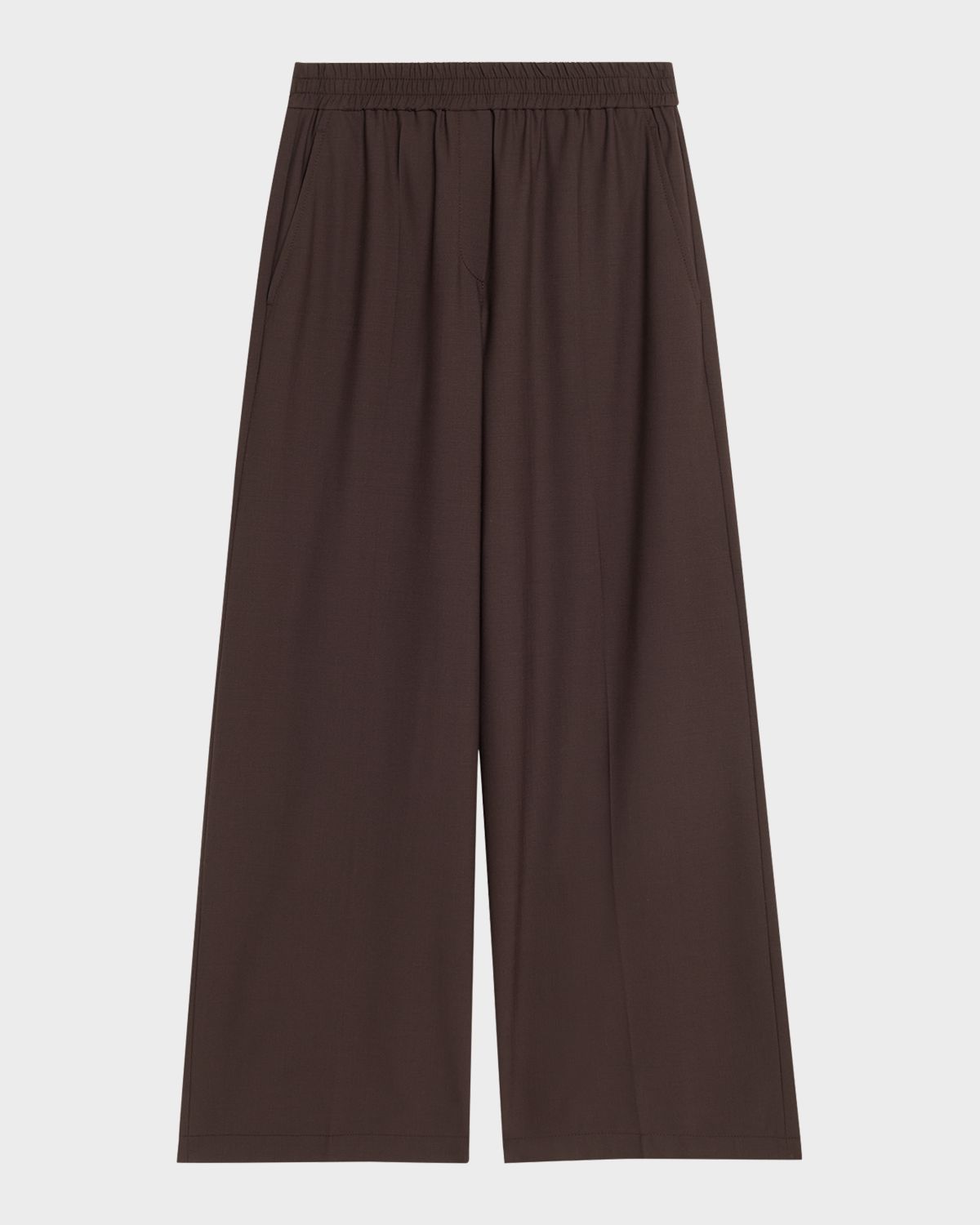 Brunello Cucinelli Wool-Blend Wide-Leg Pants