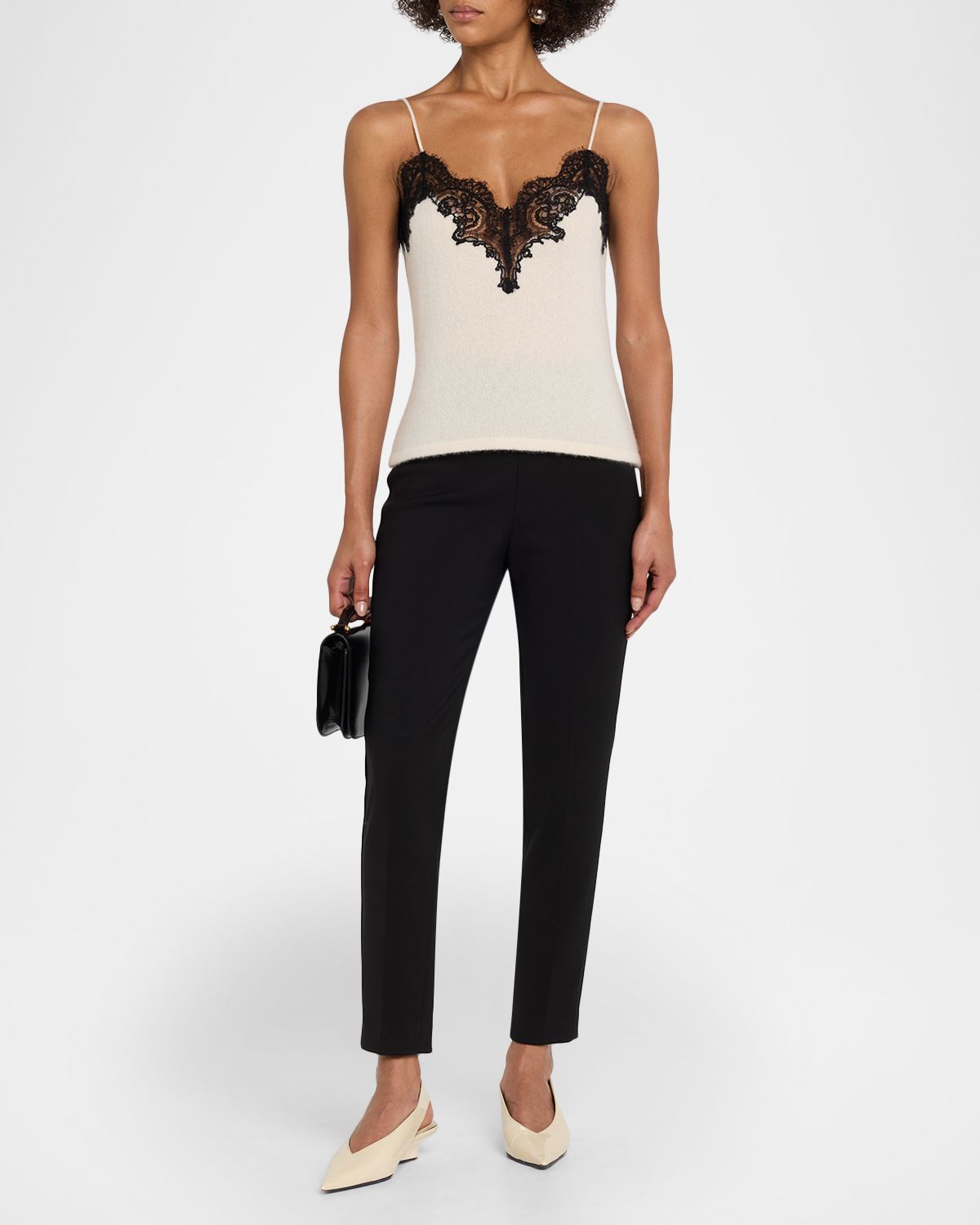 Adam Lippes Beatrix Lace-Trim Cashmere-Knit Cami | Thumbnail 2