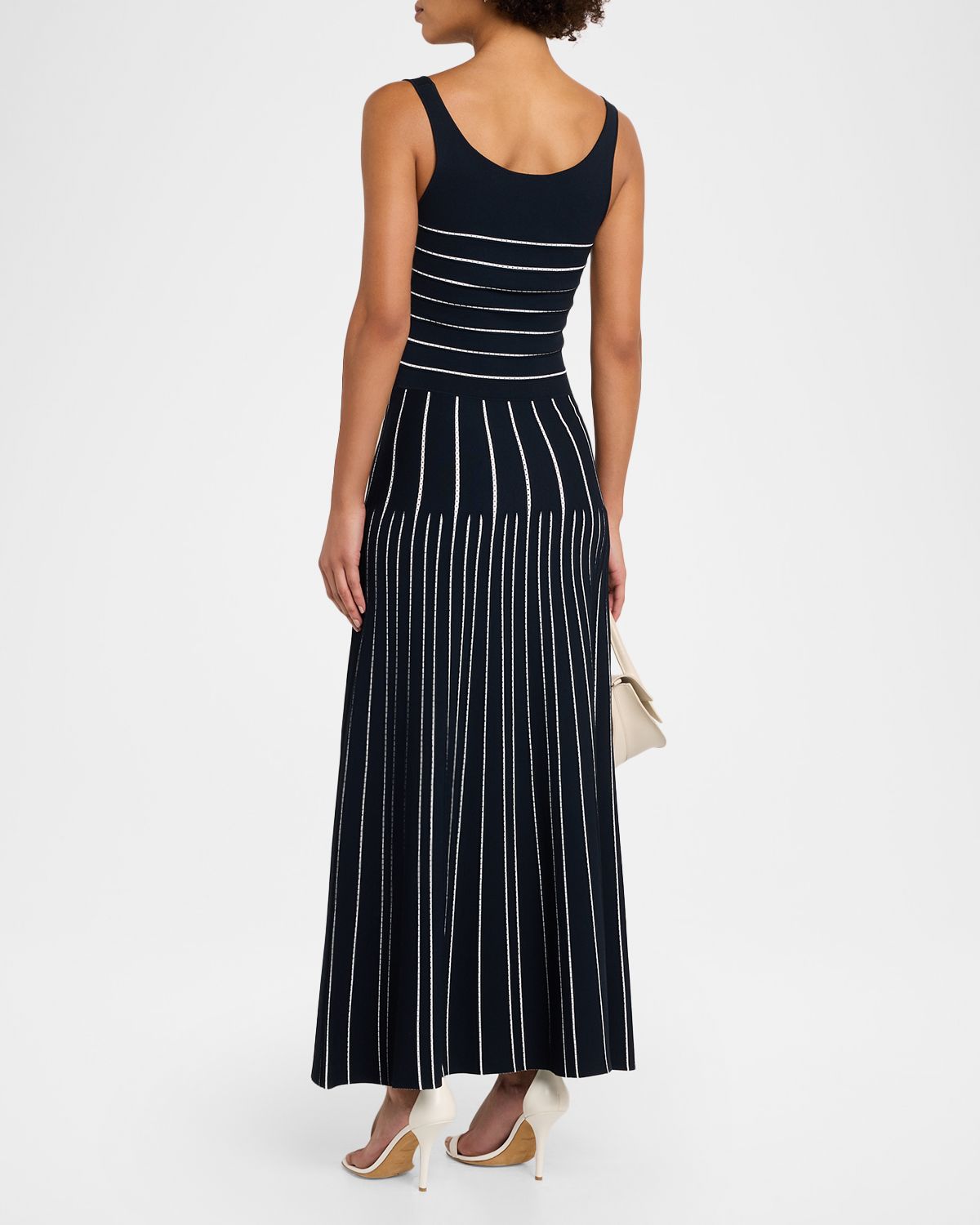 Adam Lippes Gemma Pointelle Striped Knit Sleeveless Maxi Dress | Thumbnail 3