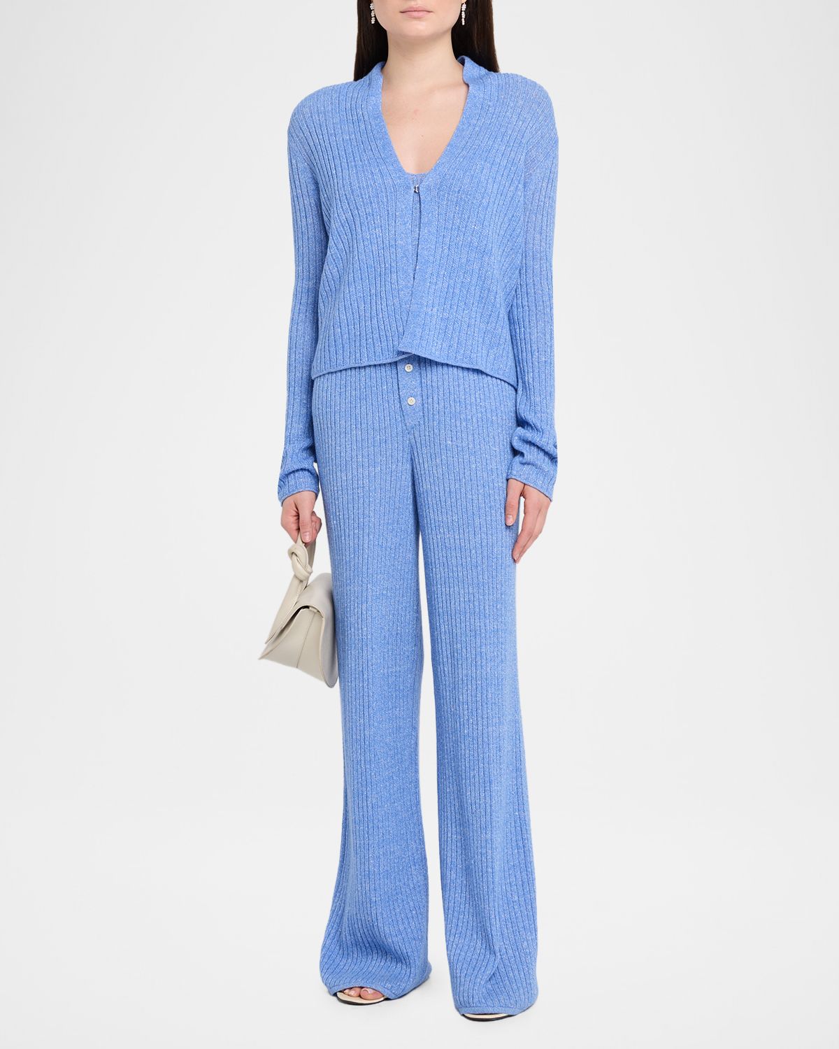 Guest in Residence Breezy Ribbed Cashmere-Linen Tank Top | Thumbnail 5