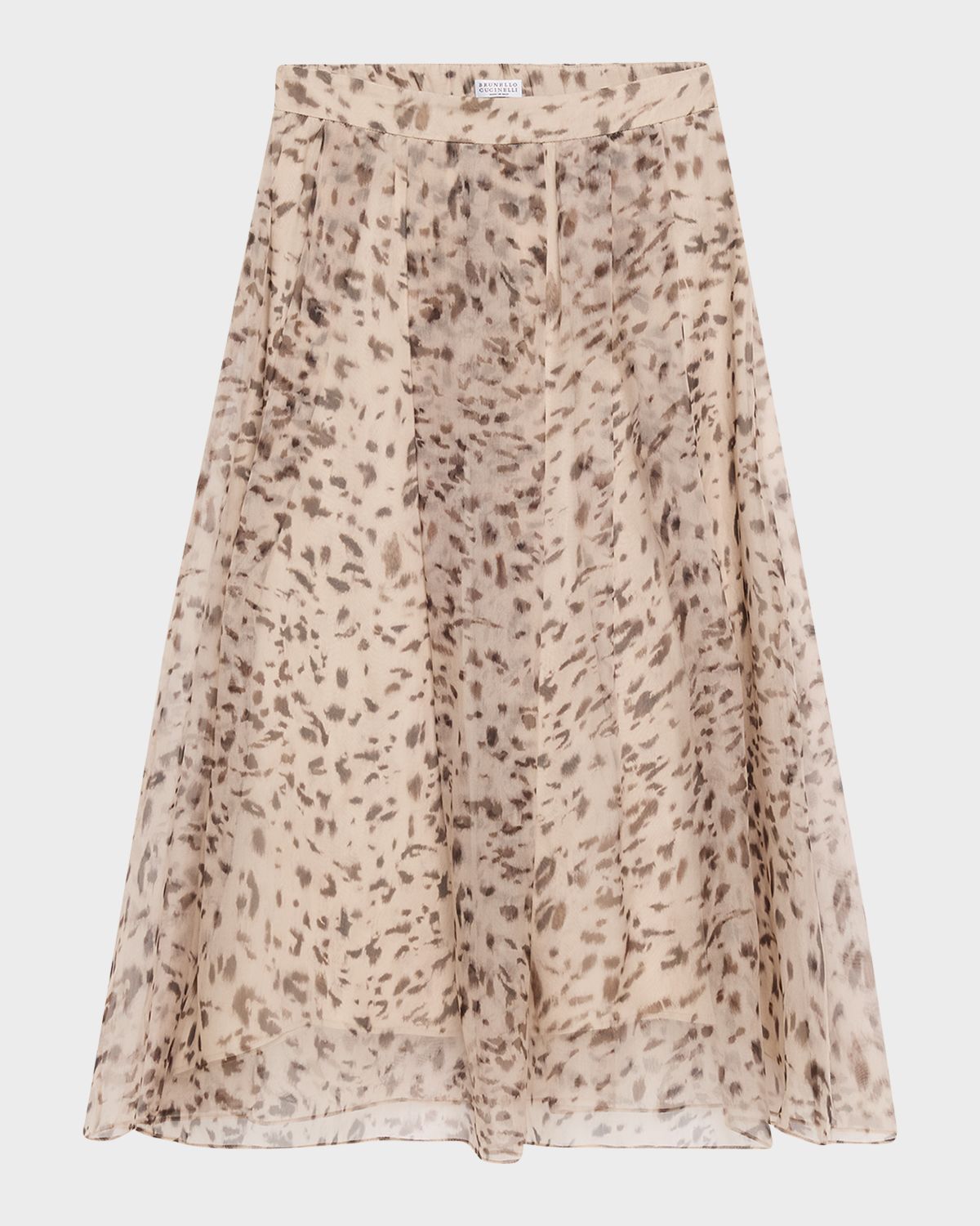 Brunello Cucinelli Printed Silk A-Line Midi Skirt | Thumbnail 6 Brunello Cucinelli Printed Silk A-Line Midi Skirt | Thumbnail 6