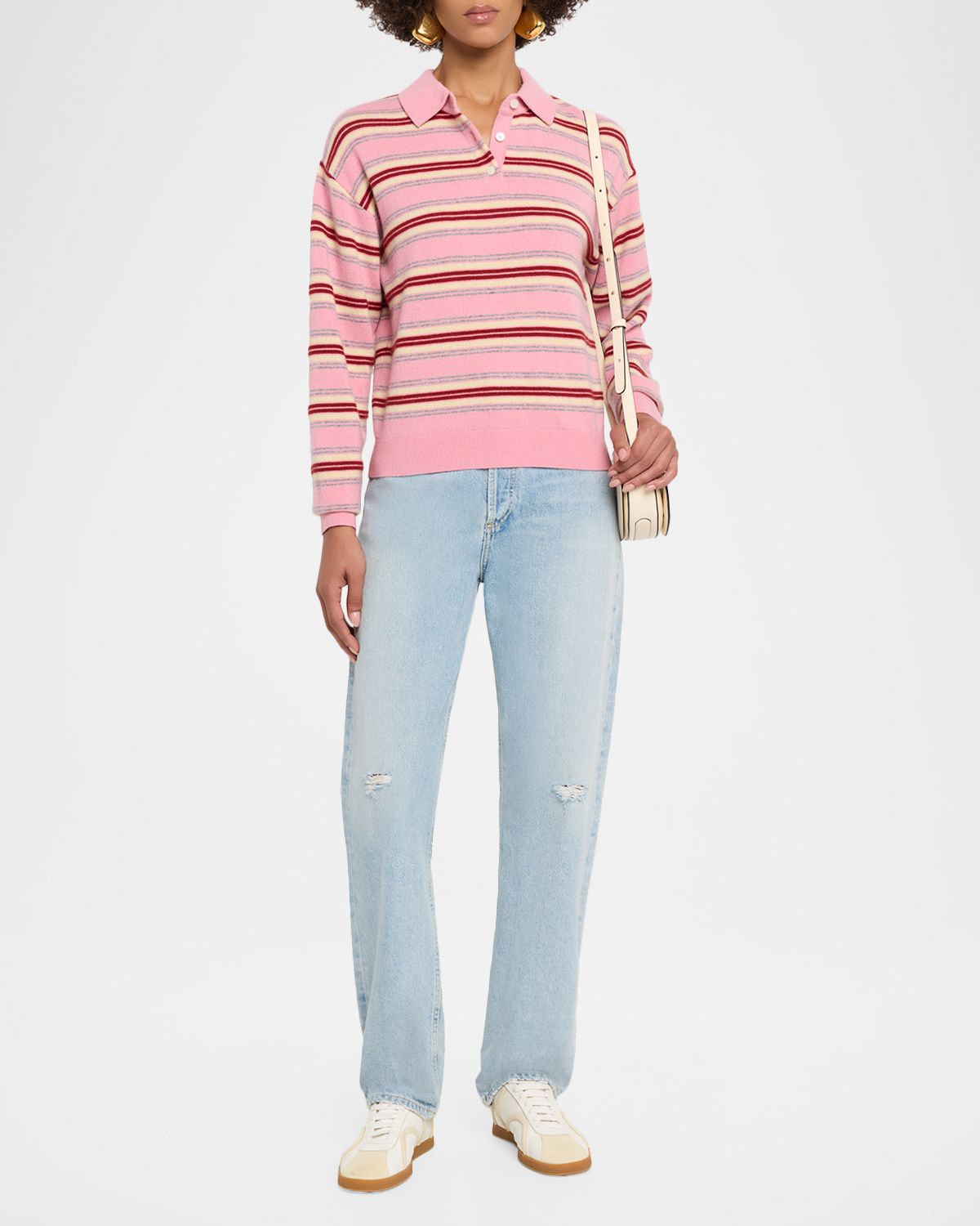 Guest in Residence Collegiate Stripe Cashmere Polo | Thumbnail 5 Guest in Residence Collegiate Stripe Cashmere Polo | Thumbnail 5