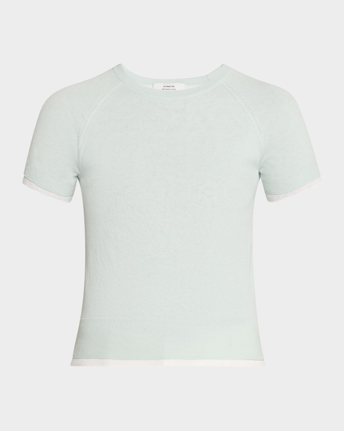 Vince Short-Sleeve Double-Layer Tee