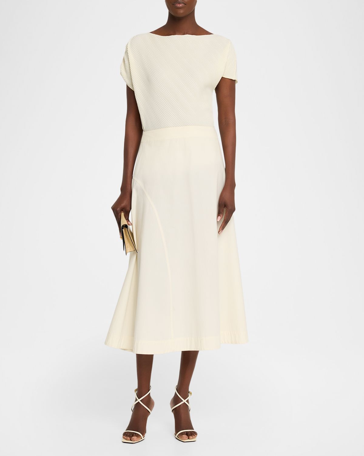 Vince Directional Pleated Top