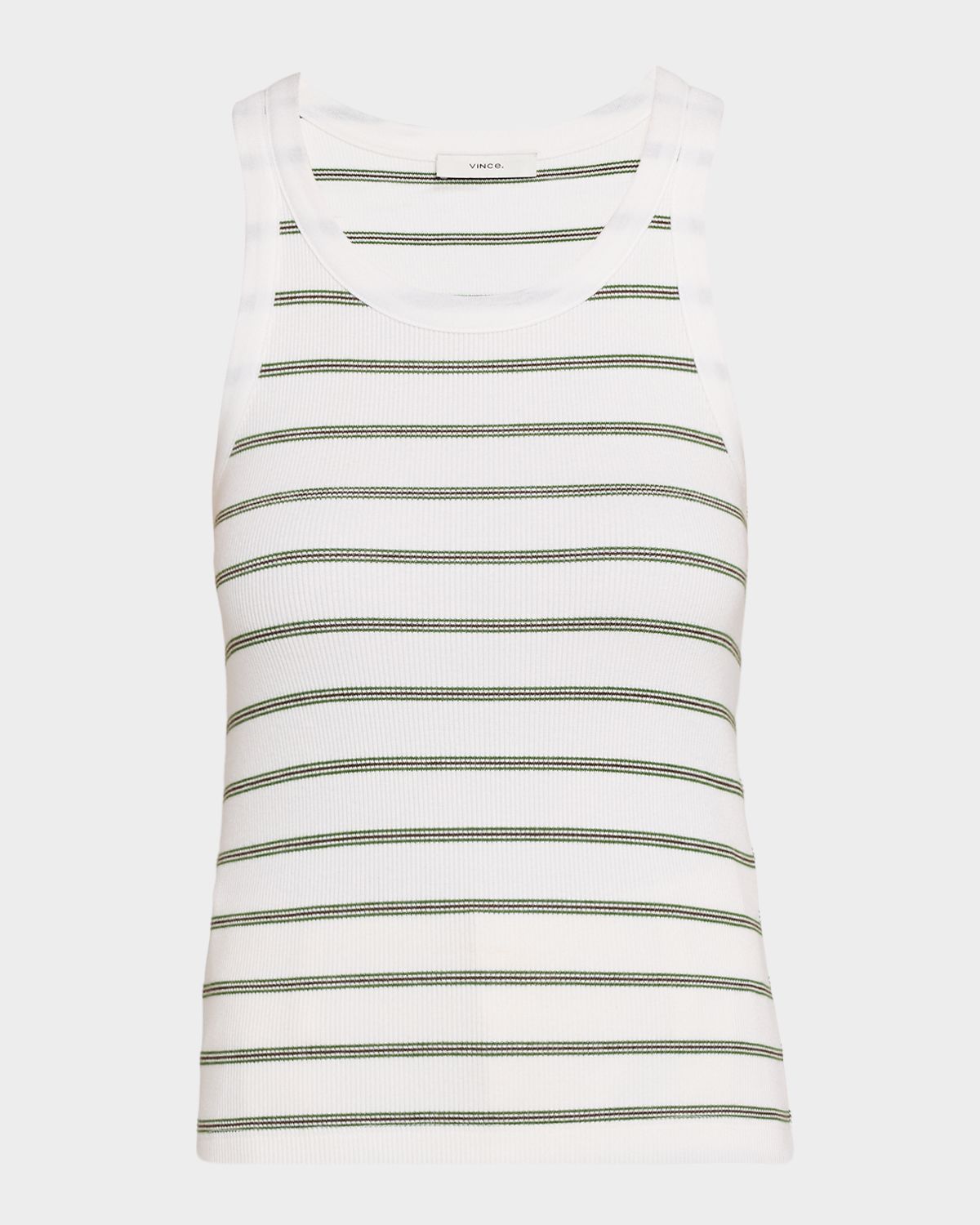 Vince Stripe Scoop-Neck Tank Top