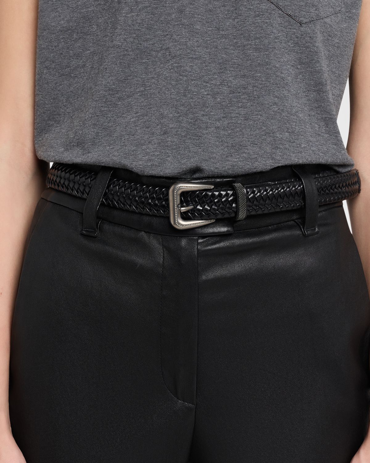 Brunello Cucinelli Woven Leather Belt | Thumbnail 5