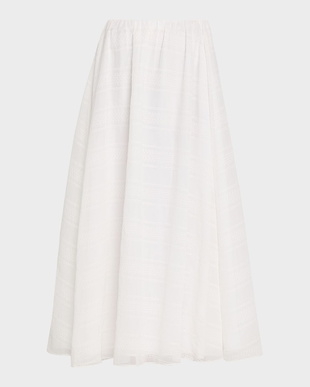 Brunello Cucinelli Long Eyelet Cotton Skirt | Thumbnail 6 Brunello Cucinelli Long Eyelet Cotton Skirt | Thumbnail 6