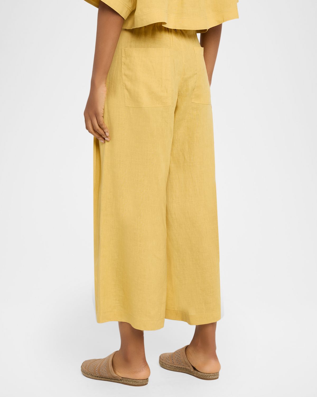 Brunello Cucinelli Drawstring Wide-Leg Linen-Blend Pants | Thumbnail 3 Brunello Cucinelli Drawstring Wide-Leg Linen-Blend Pants | Thumbnail 3