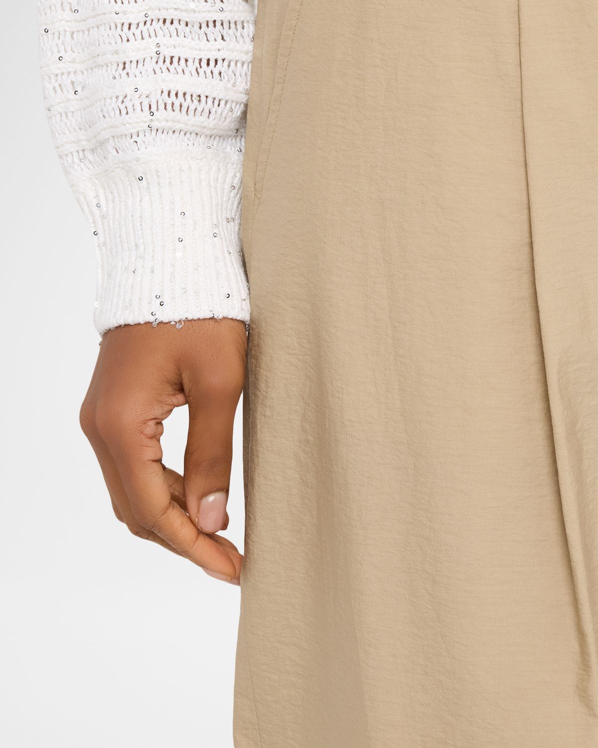 Brunello Cucinelli Elastic-Waist Wide-Leg Ankle Pants | Thumbnail 5 Brunello Cucinelli Elastic-Waist Wide-Leg Ankle Pants | Thumbnail 5