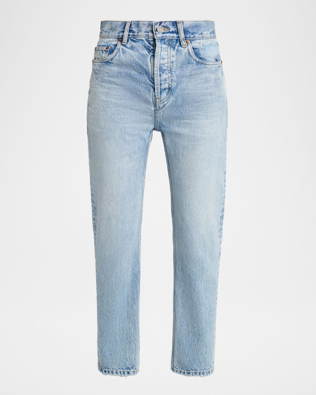 Saint Laurent 90 's High-Rise Cropped Slim Jeans