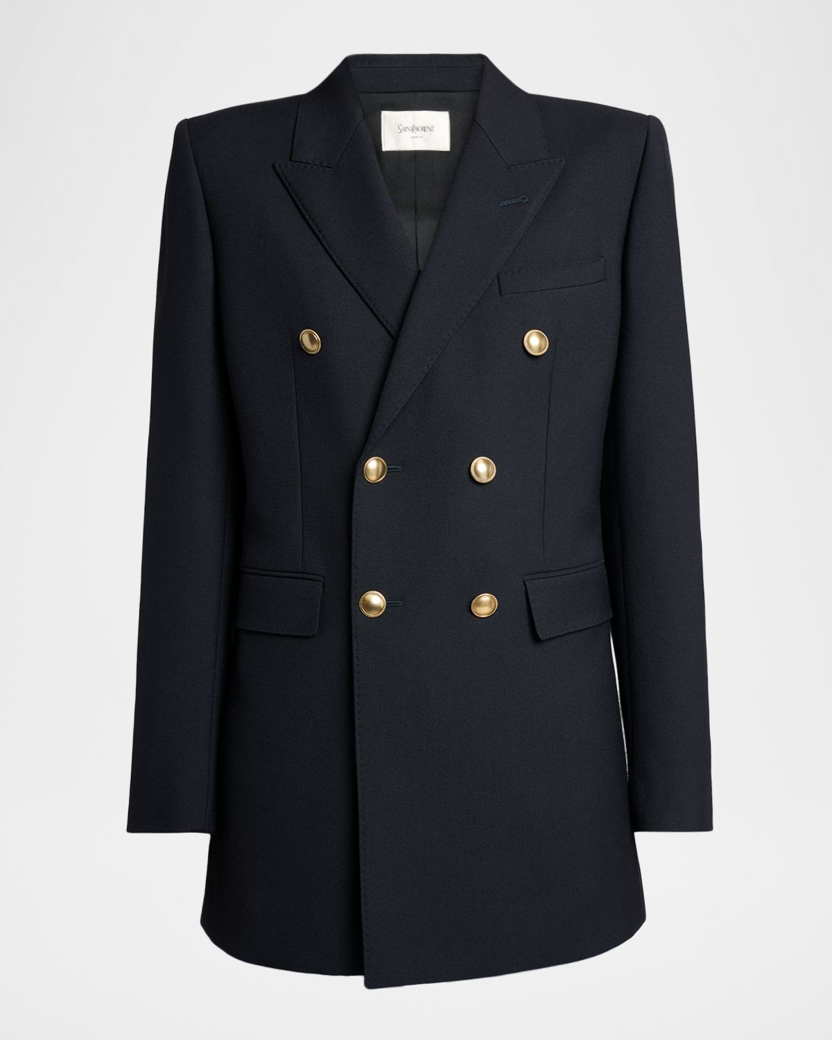 Saint Laurent Wool Gabardine Double-Breasted Jacket