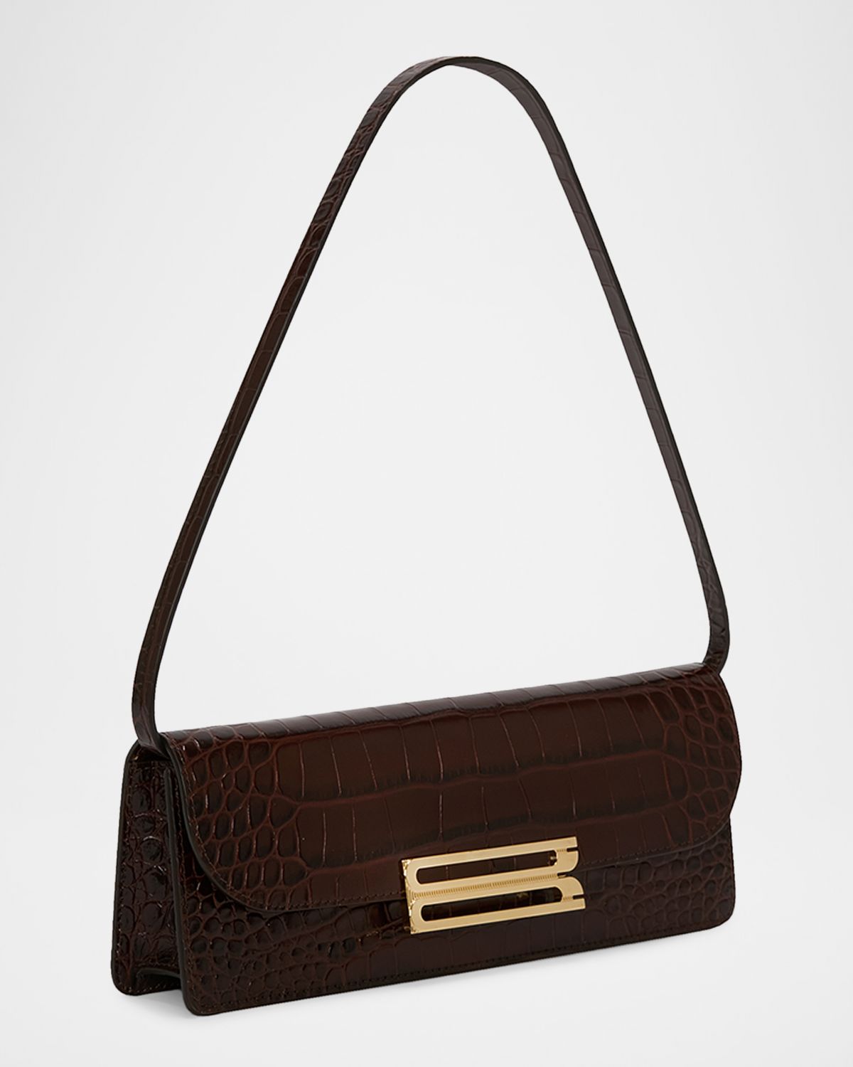 Victoria Beckham Dorian B-Buckle Embossed Leather Shoulder Bag | Thumbnail 4 Victoria Beckham Dorian B-Buckle Embossed Leather Shoulder Bag | Thumbnail 4