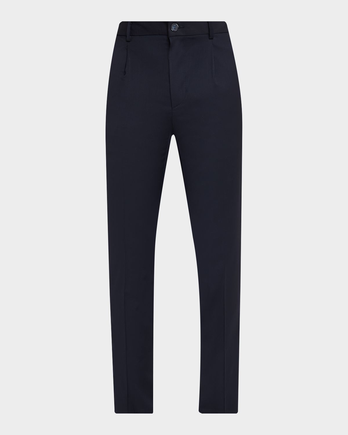 Bugatchi Men 's Slim Hybrid-Waist Wool Pleated Pants