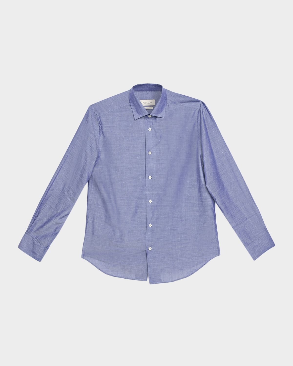 Bugatchi Men 's Axel Cotton and Linen Button-Down Shirt