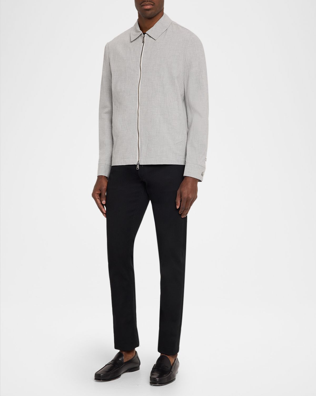 Bugatchi Men 's Seersucker Blouson Jacket