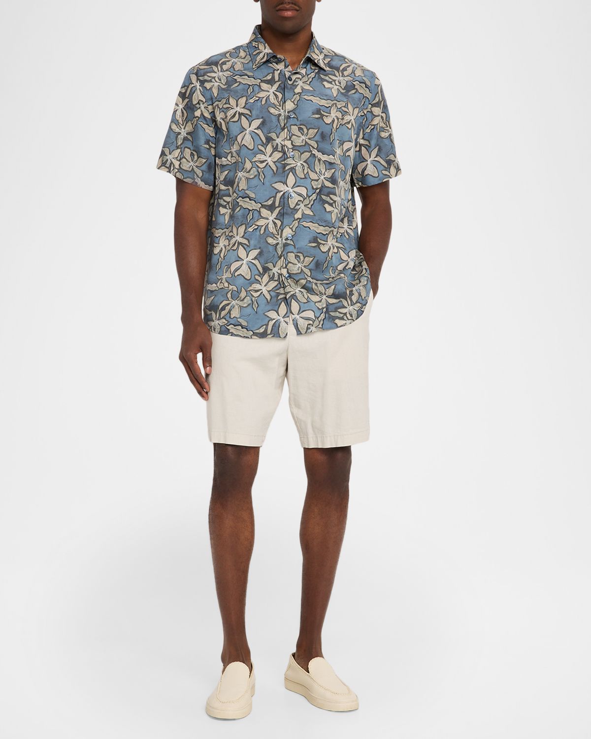 Bugatchi Men 's Orson Lyocell Floral Camp Shirt
