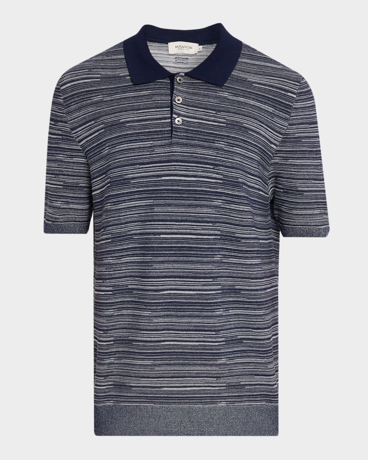 Bugatchi Men 's Variegated Stripe Polo Shirt