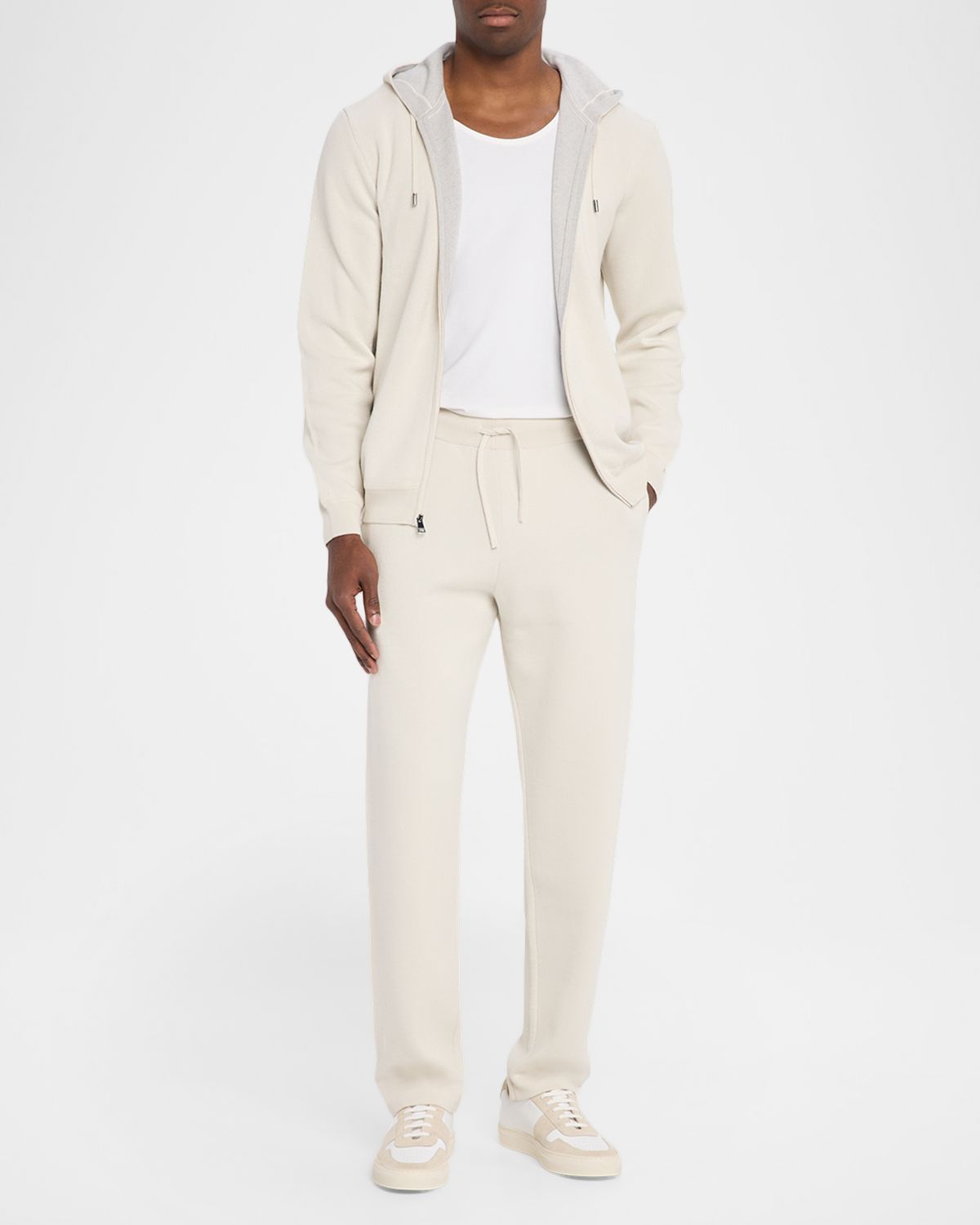 Bugatchi Men 's Cotton Knit Full-Zip Hoodie