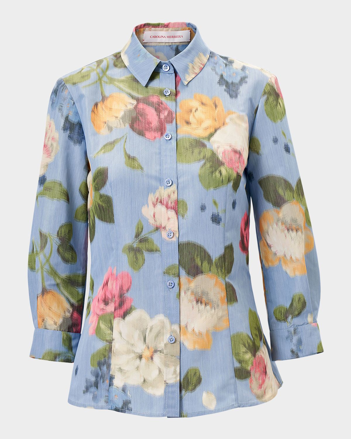 Carolina Herrera Ana Floral Button-Down Shirt