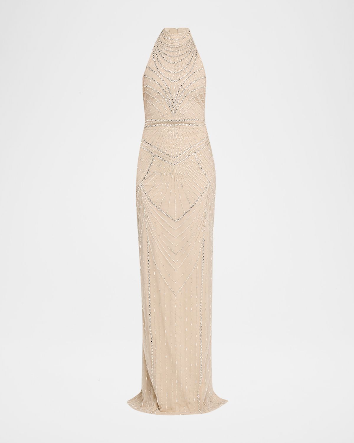 Pamella Roland Embroidered Tulle Halter Gown | Thumbnail 6 Pamella Roland Embroidered Tulle Halter Gown | Thumbnail 6