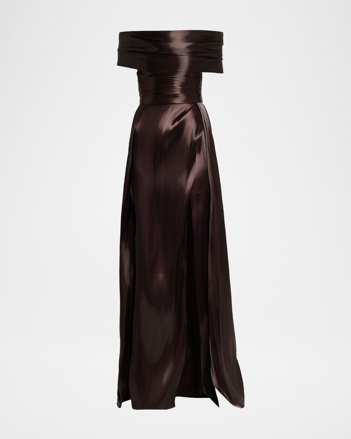 Pamella Roland Liquid Organza Off-The-Shoulder Slit Gown | Thumbnail 6 Pamella Roland Liquid Organza Off-The-Shoulder Slit Gown | Thumbnail 6