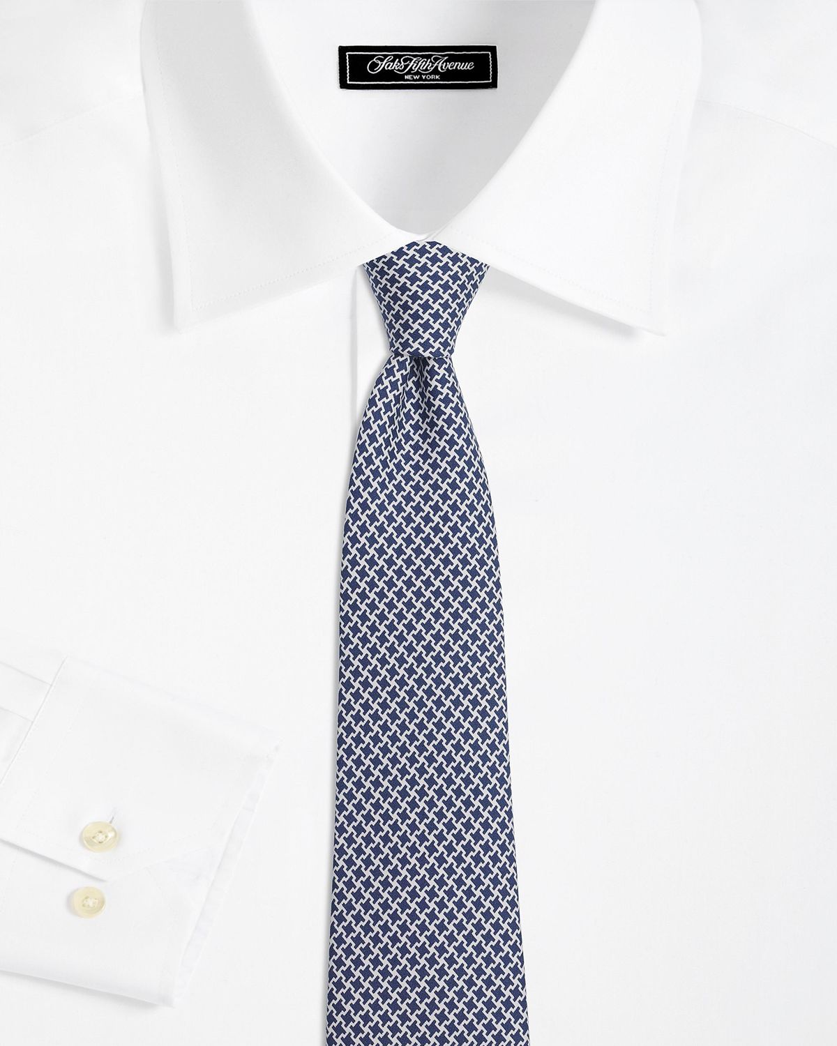 Isaia Men 's Geometric-Print Silk Tie | Thumbnail 5