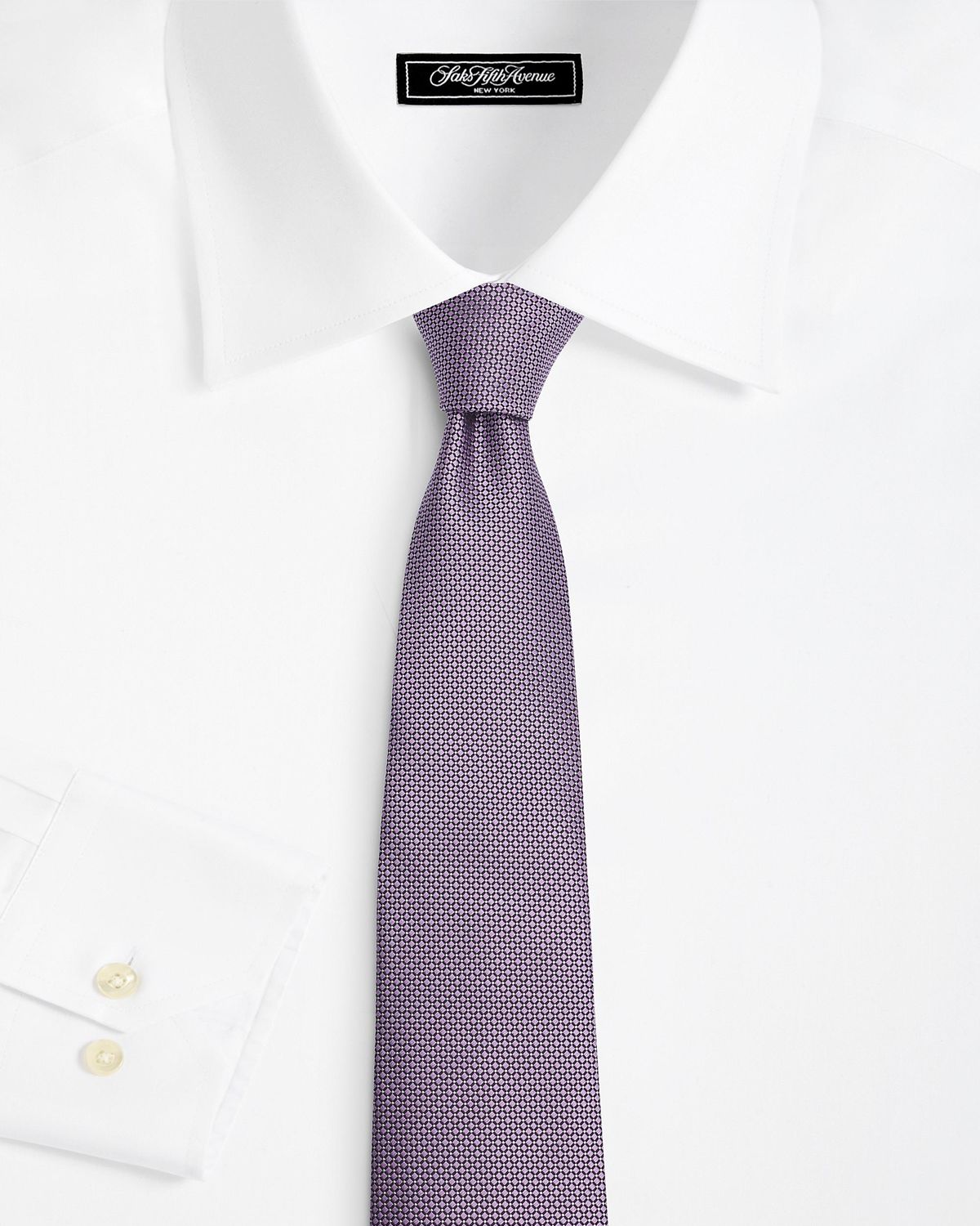Isaia Men 's Diamond-Print Silk Tie | Thumbnail 5