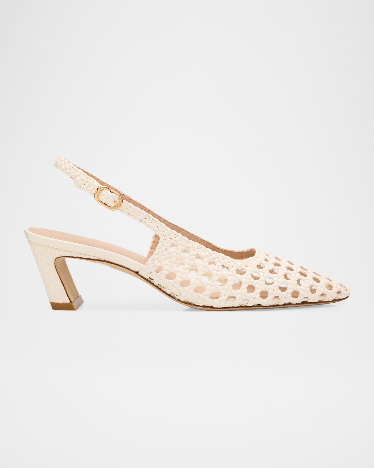 Stuart Weitzman 50mm Stassi Woven Leather Slingback Pumps | Thumbnail 7 Stuart Weitzman 50mm Stassi Woven Leather Slingback Pumps | Thumbnail 7