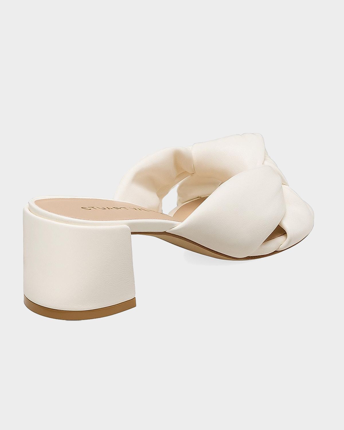 Stuart Weitzman 50mm Soplaya Leather Mule Sandals