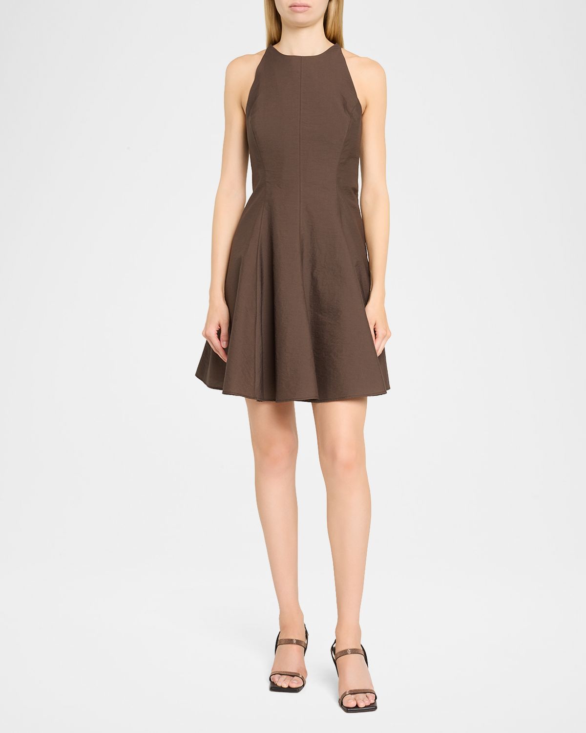 Brunello Cucinelli Sleeveless Cotton-Blend Fit-And-Flare Mini Dress | Thumbnail 2 Brunello Cucinelli Sleeveless Cotton-Blend Fit-And-Flare Mini Dress | Thumbnail 2