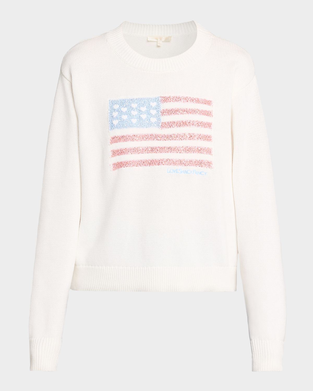 LoveShackFancy Ty Flag Cotton Pullover
