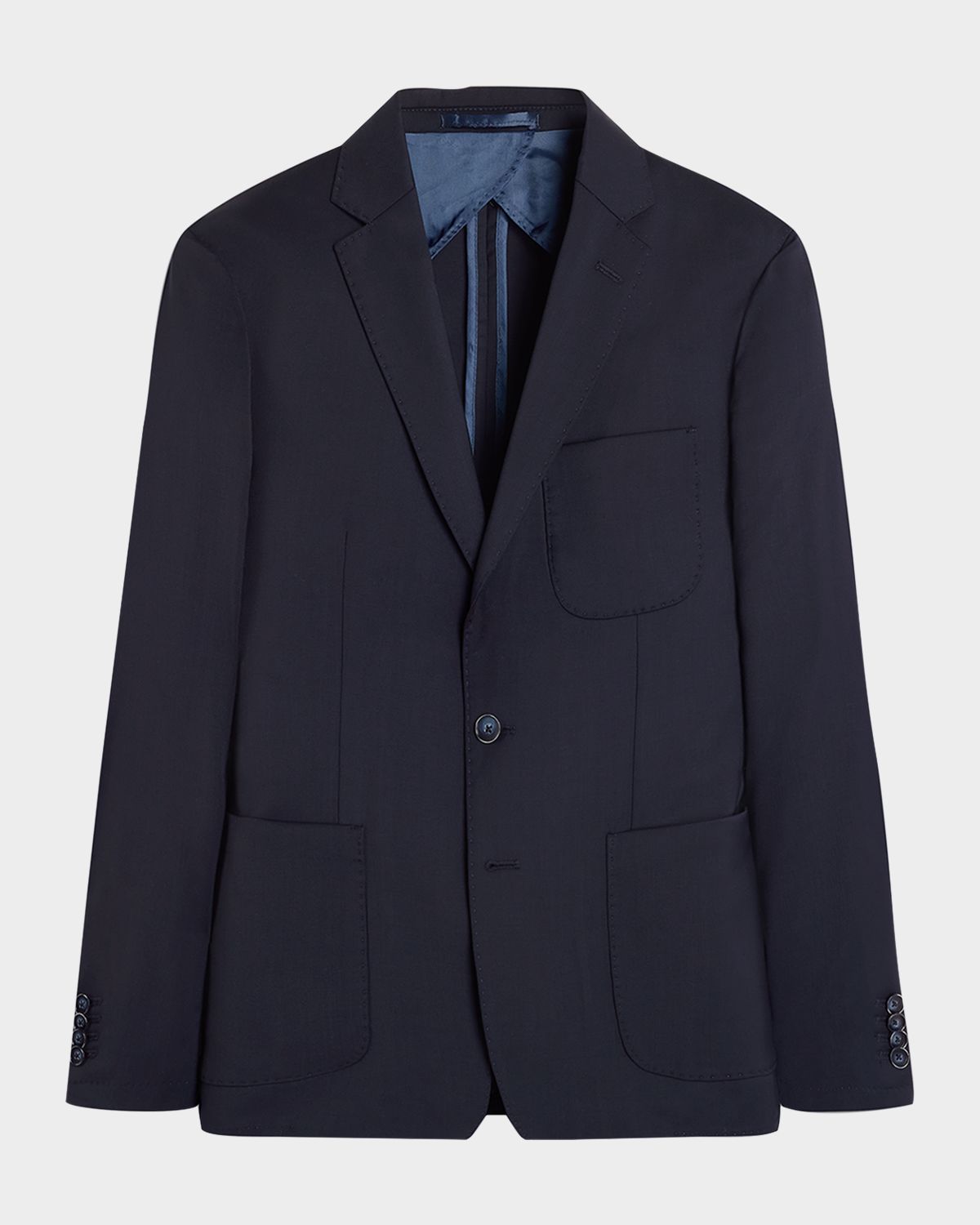Bugatchi Men 's Solid Wool Two-Button Blazer
