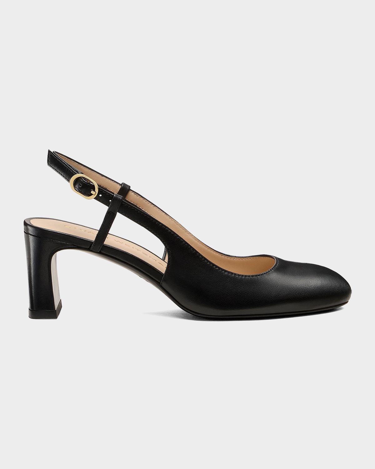 Stuart Weitzman 60mm Babette Leather Slingback Pumps