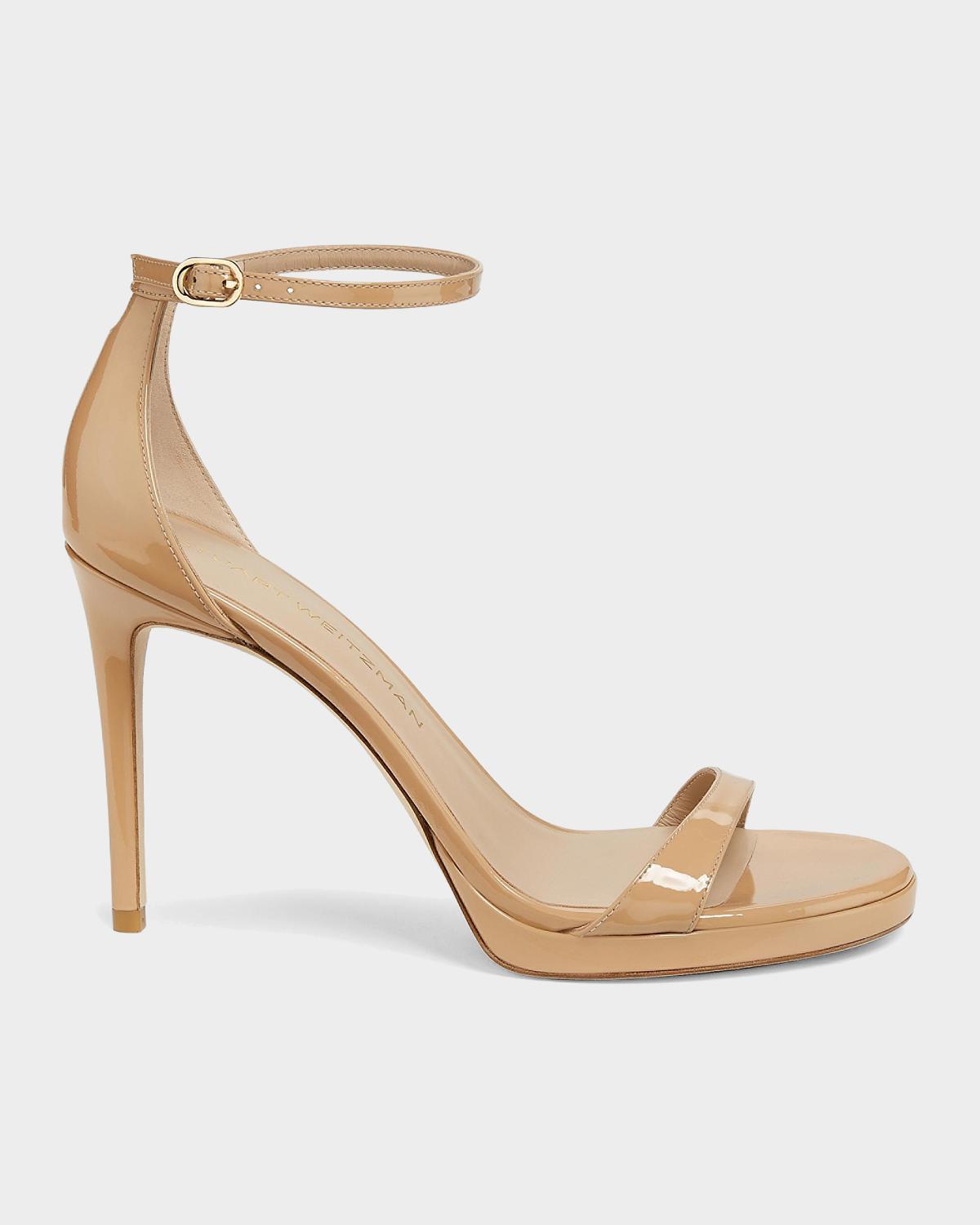 Stuart Weitzman 100mm Nudist Patent Leather Platform Sandals | Image 1 Stuart Weitzman 100mm Nudist Patent Leather Platform Sandals | Image 1