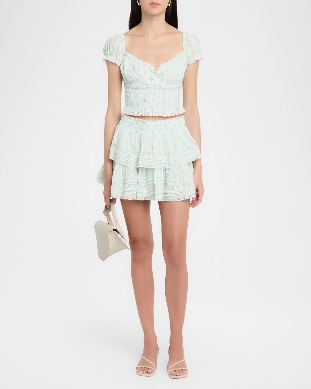 LoveShackFancy Floral Ruffle Mini Skirt | Thumbnail 5 LoveShackFancy Floral Ruffle Mini Skirt | Thumbnail 5