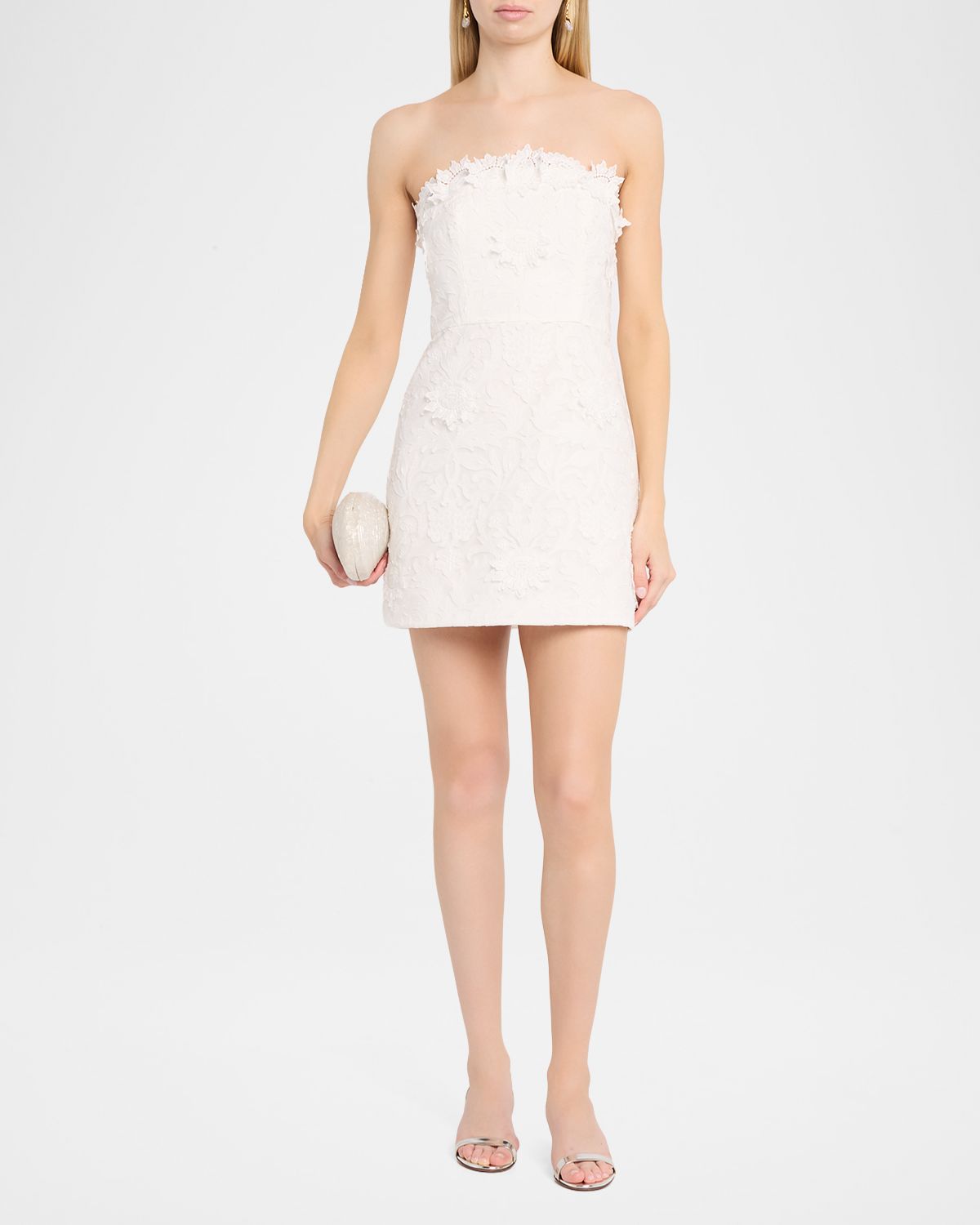 As It May Nerida Strapless Floral Applique Mini Dress | Thumbnail 5