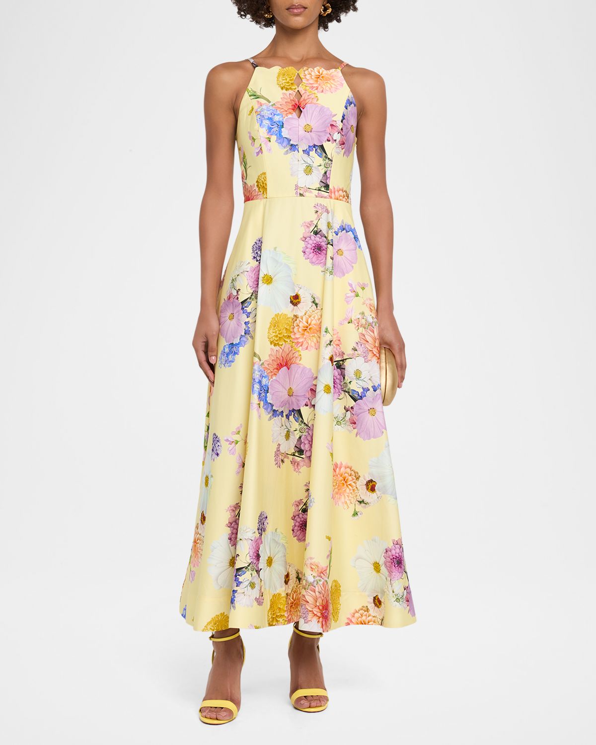 As It May Mirelle Sleeveless Floral-Print Cutout Gown | Thumbnail 4