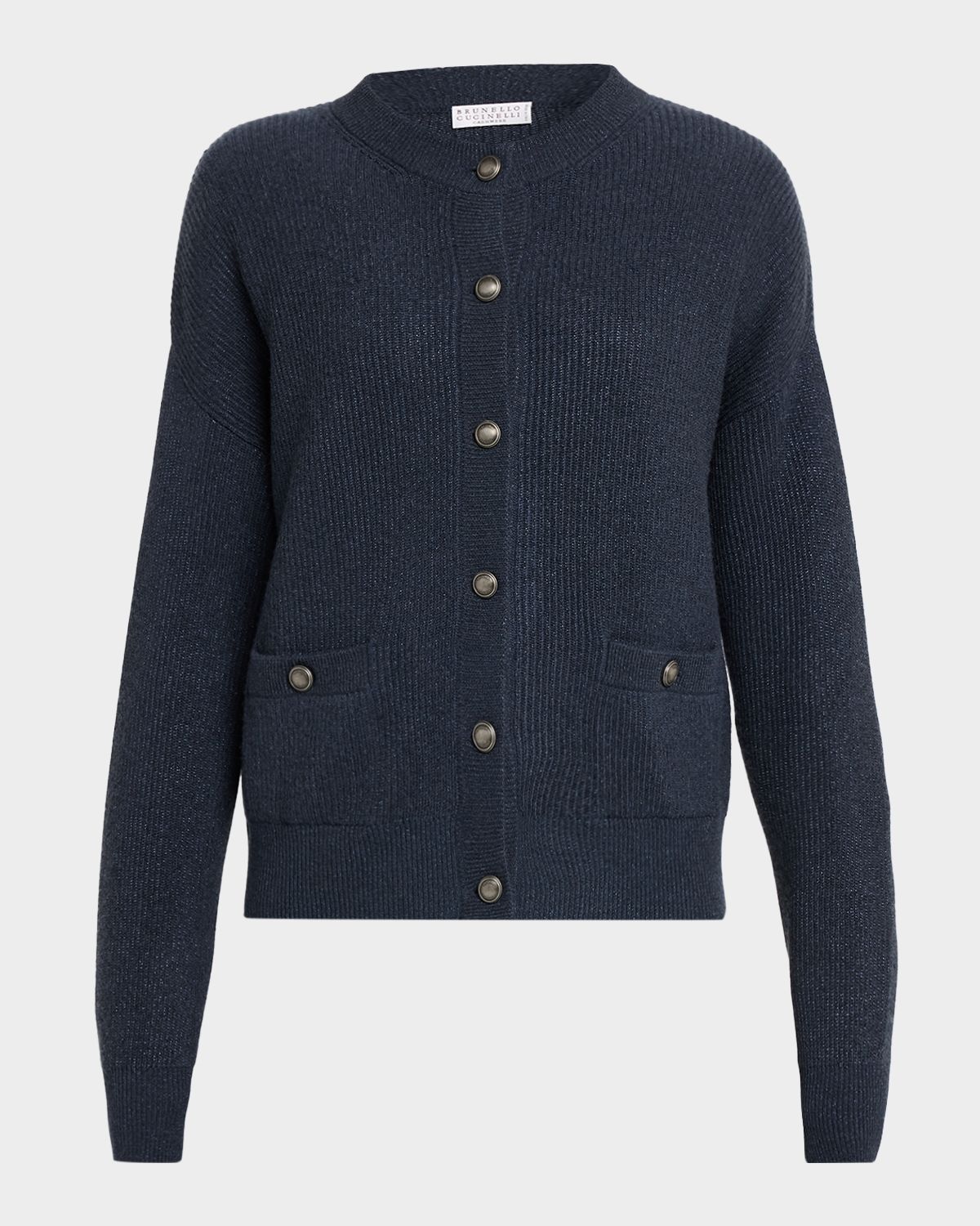 Brunello Cucinelli Shimmering Cashmere-Blend Crewneck Cardigan | Thumbnail 6 Brunello Cucinelli Shimmering Cashmere-Blend Crewneck Cardigan | Thumbnail 6