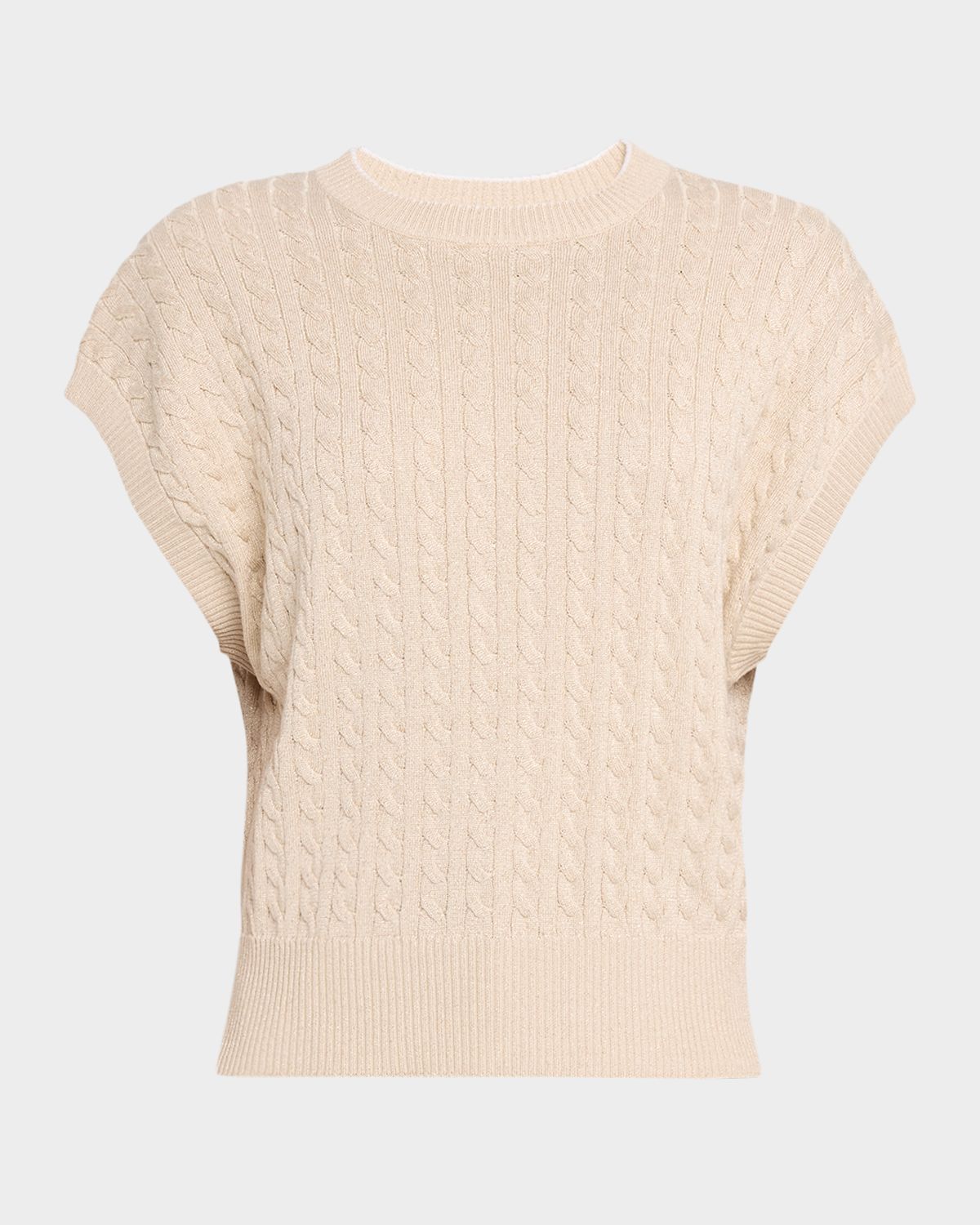 Brunello Cucinelli Shimmering Cable Knit Vest | Thumbnail 6 Brunello Cucinelli Shimmering Cable Knit Vest | Thumbnail 6